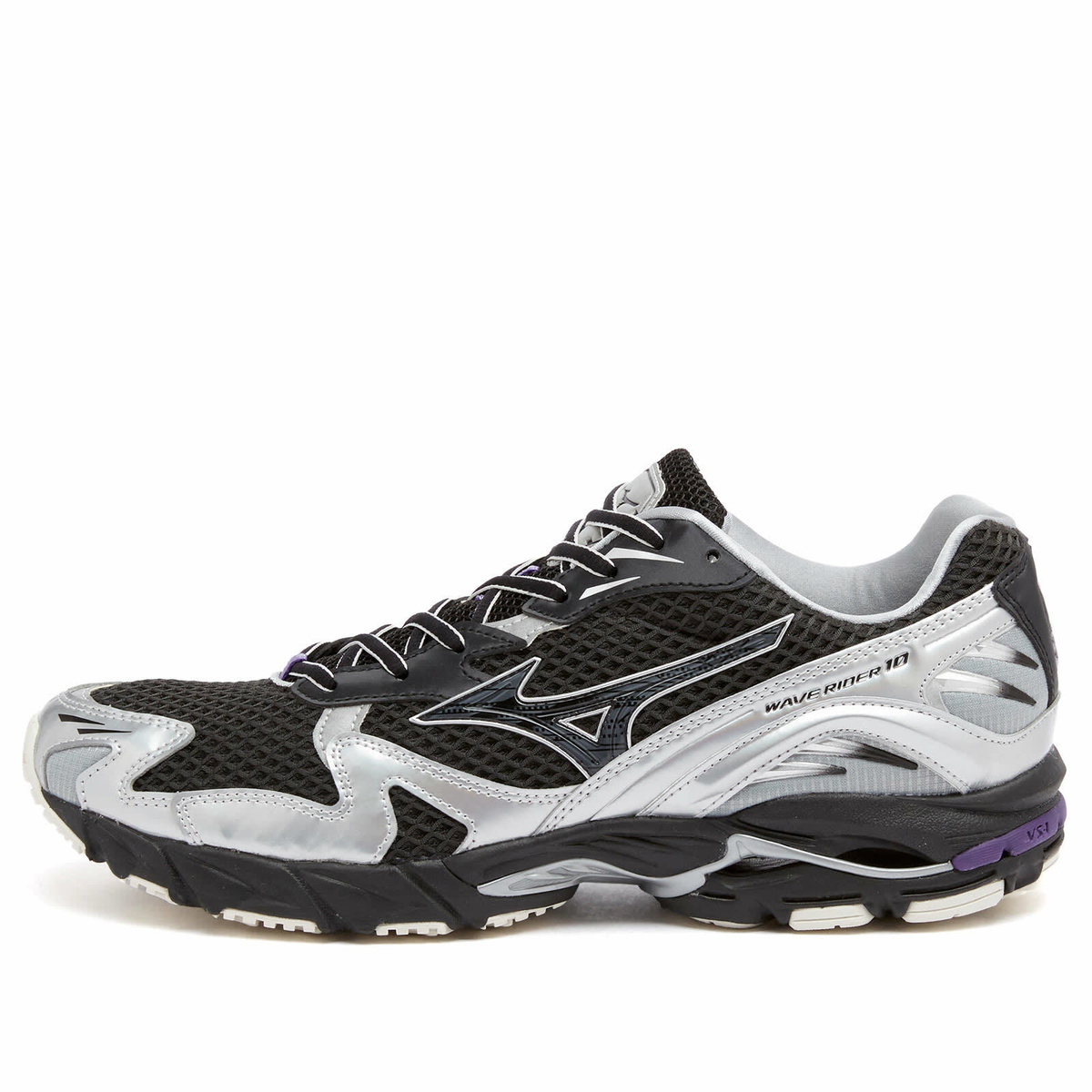 Mizuno Wave Rider 10 "Millenium" in Black Sand/Purple Haze