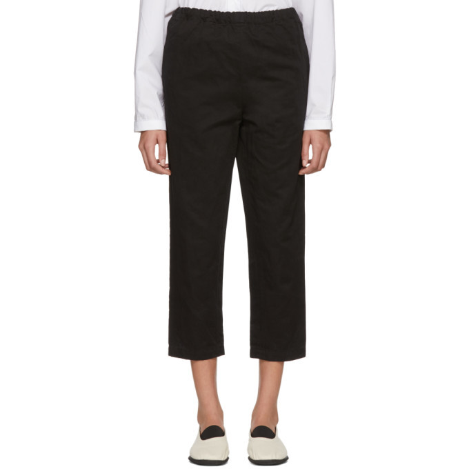 Marni Black Drawstring Cropped Trousers Marni