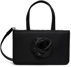 Puppets and Puppets Black Small Rose Bag