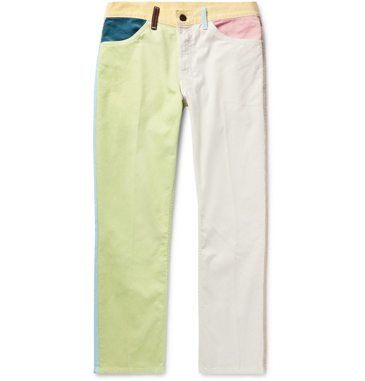 Photo: Levi's Vintage Clothing - Soap Box Colour-Block Cotton-Corduroy Trousers - Multi
