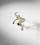 Ileana Makri Serpent Nest 18kt gold earrings with diamonds and emeralds