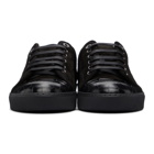 Lanvin Black Suede and Croc DBB1 Sneakers