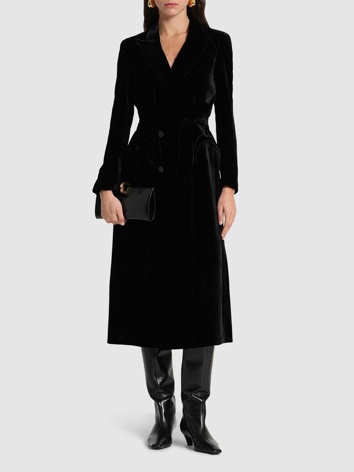 BLAZ MILANO Etoile Black Blazer Viscose Midi Dress Blaze Milano