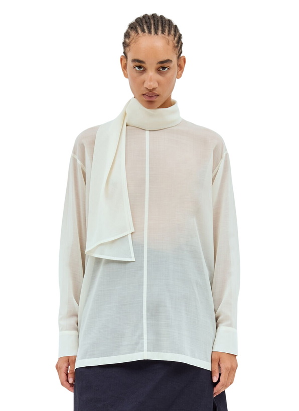 Photo: Issey Miyake Sheer Shirt With Shawl