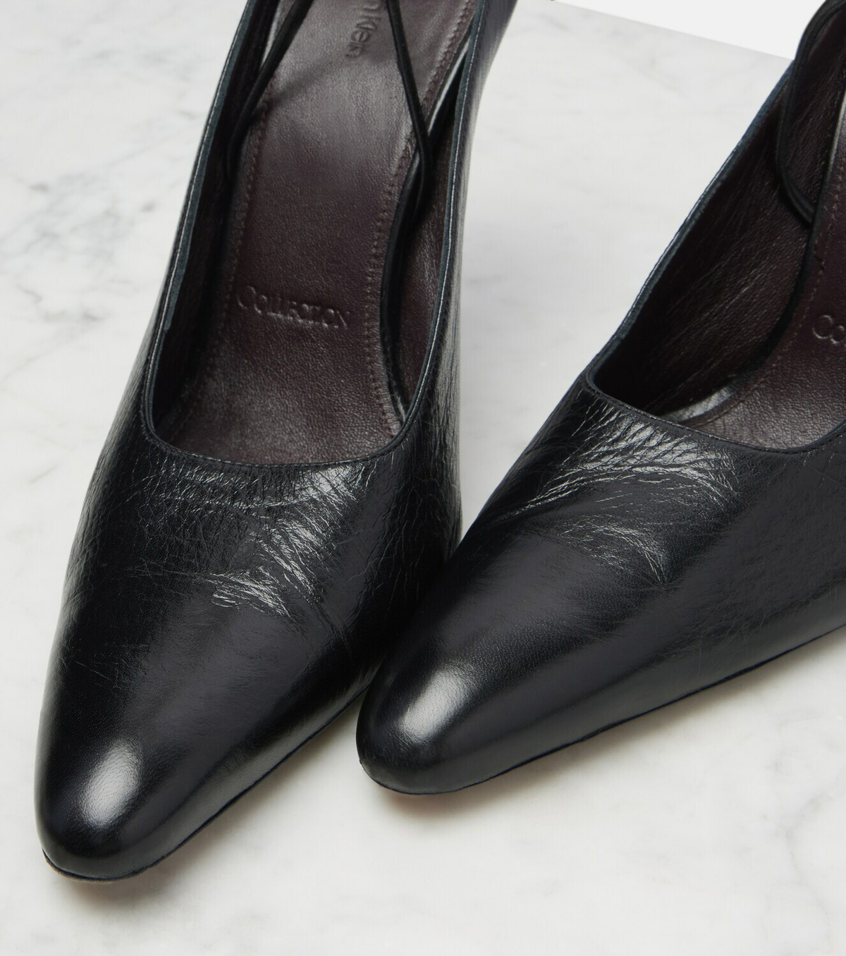 Calvin Klein Collection Suki leather slingback pumps