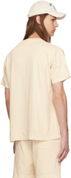 Sporty & Rich Off-White Varsity Crest T-Shirt.