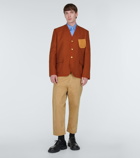 Junya Watanabe - Faux leather-trimmed jacket