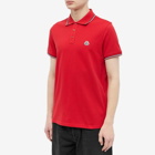 Moncler Men's Classic Logo Polo Shirt in Red