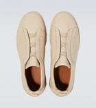 Zegna Triple Stitch leather low-top sneakers