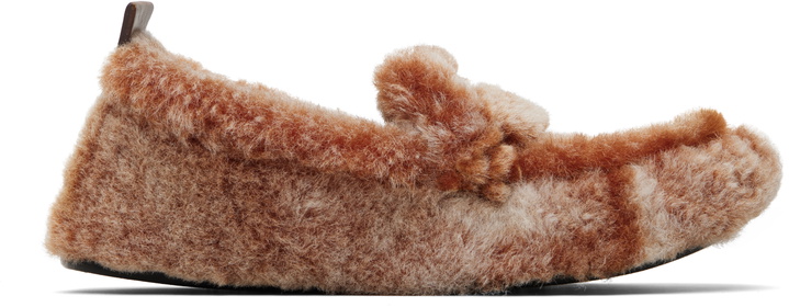 Photo: Acne Studios Orange Shearling Loafers