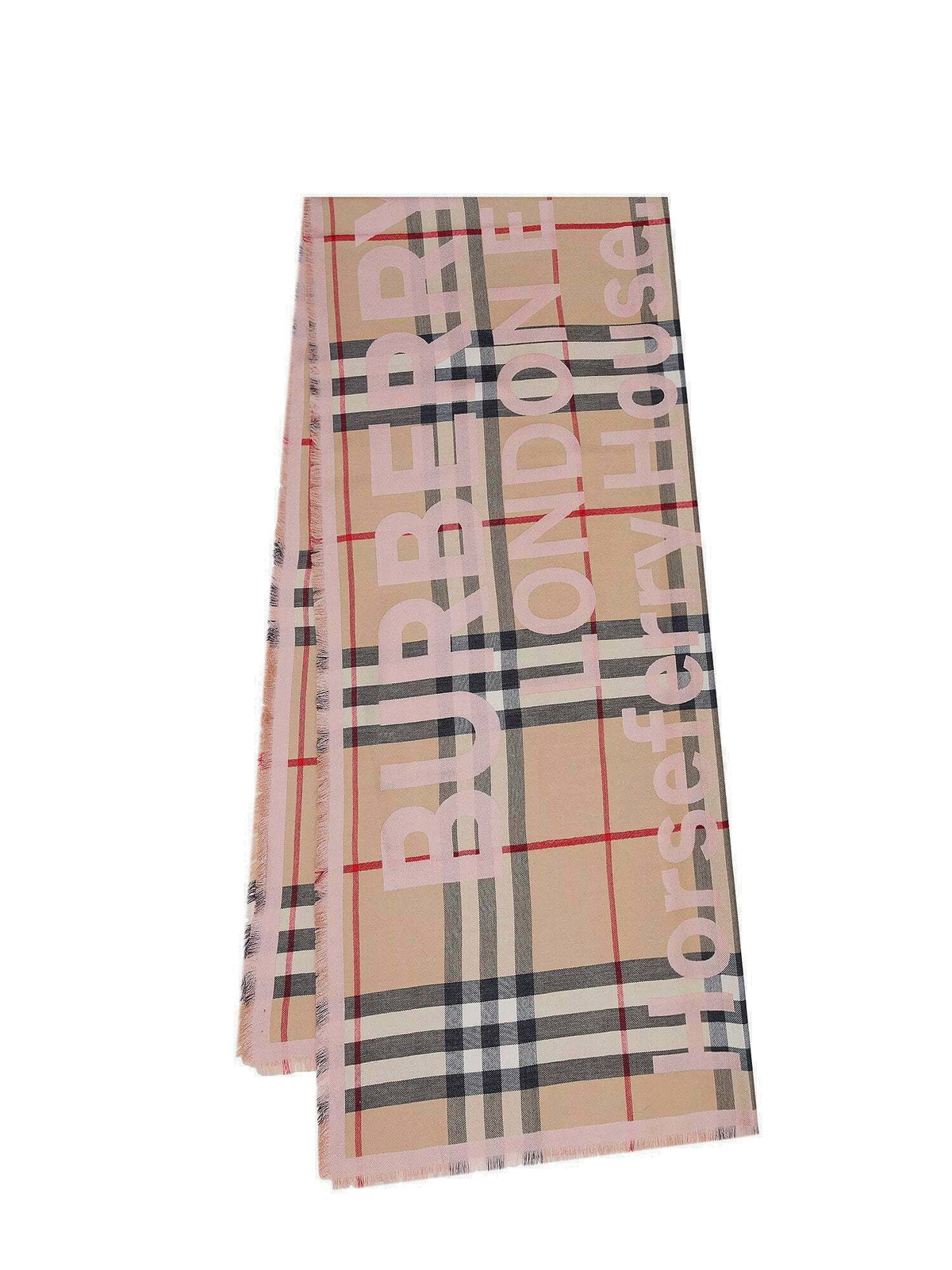 Burberry Scarf Pink Mens Burberry