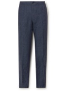 Ermenegildo Zegna - Slim-Fit Linen Trousers - Blue