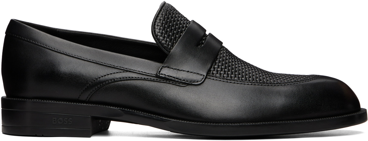 BOSS Black Leather Loafers