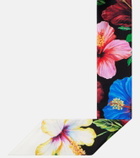 Dolce&Gabbana Floral silk twill scarf