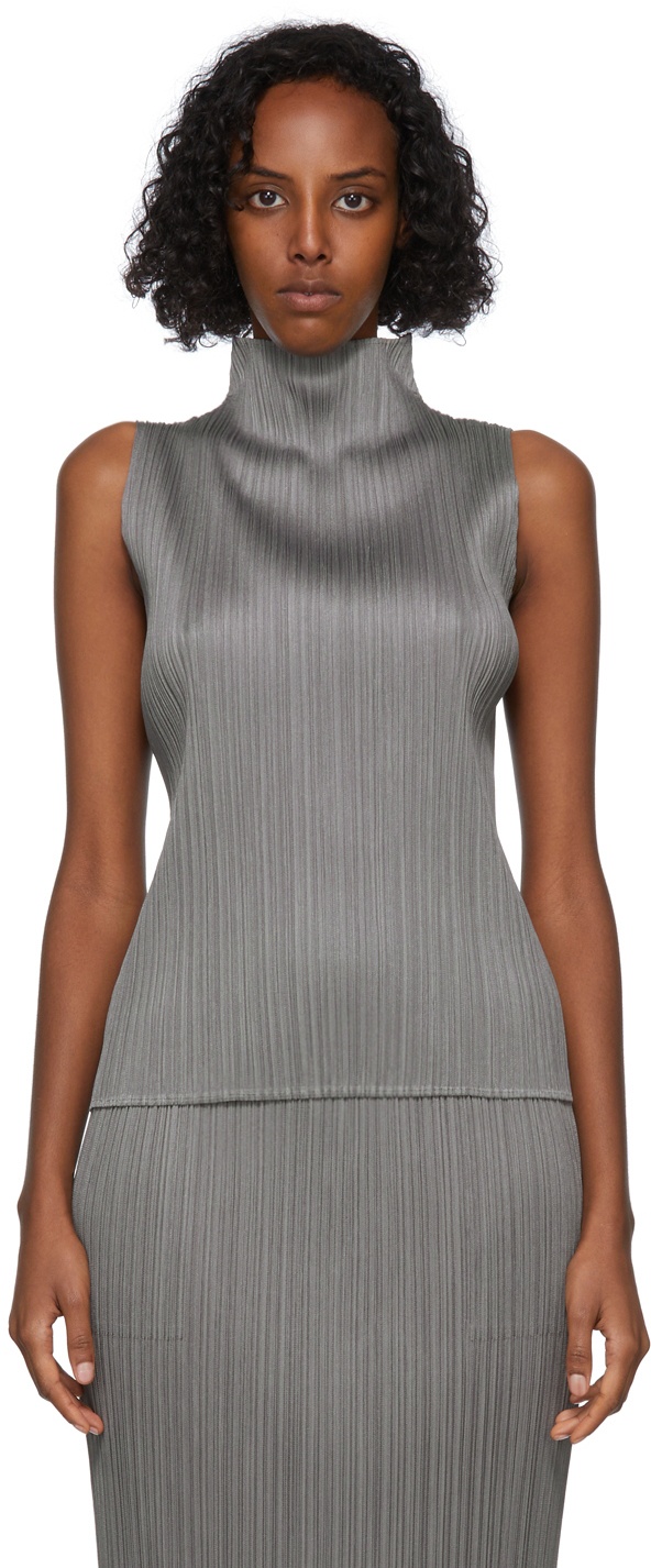 Basics Tank Top in Gray by Pleats Please Issey Miyake – Idlewild
