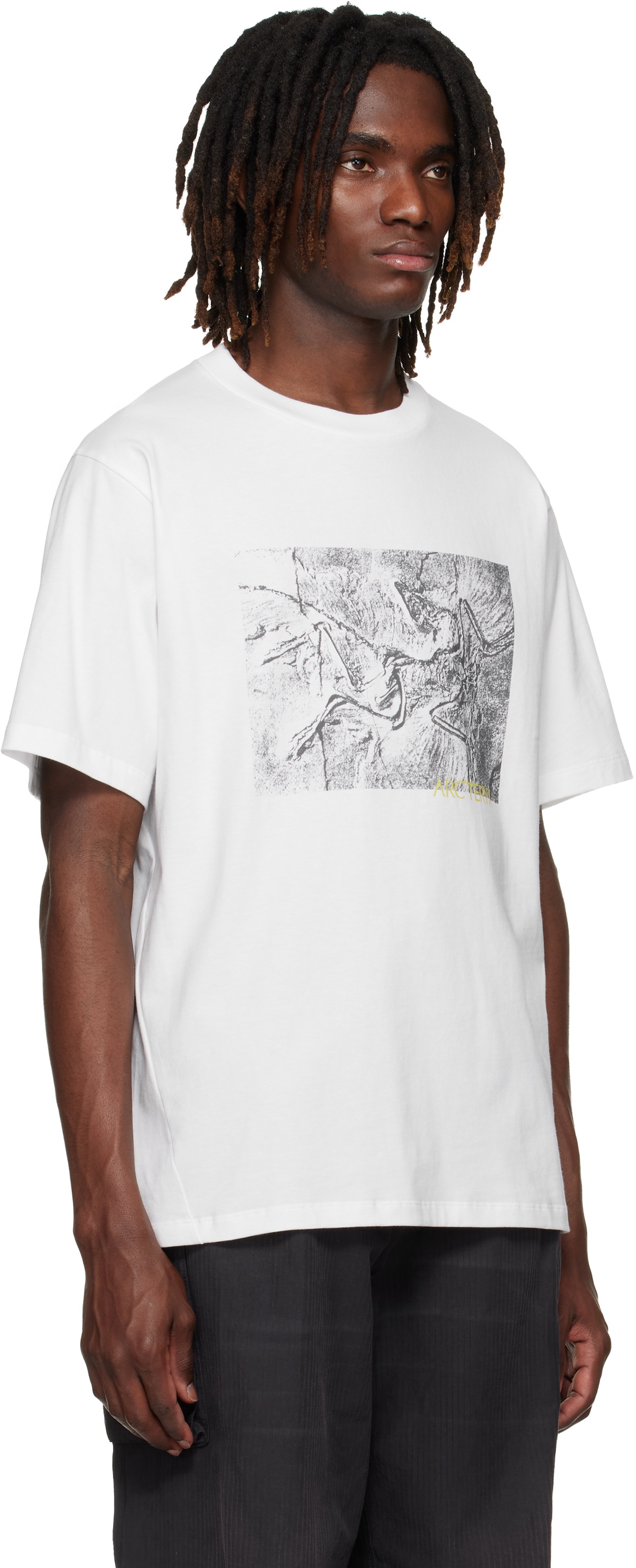 Arc'teryx White Kragg Cotton Lithographica S/S T-shirt