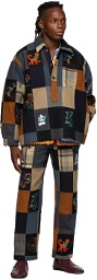 Bode Multicolor Animal Quilt Pullover Jacket