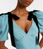 Rodarte Bow-detail silk satin maxi dress