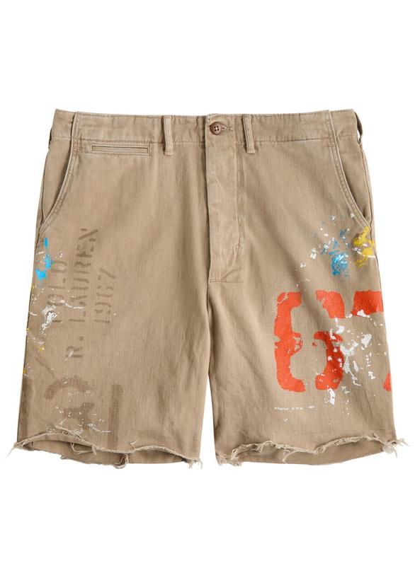 Photo: Polo Ralph Lauren Surf Printed Cotton Shorts Beige
