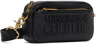 Versace Jeans Couture Black Logo Zip Bag