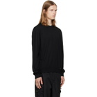 Versace Black Embroidered Wool Knit Crewneck Sweater