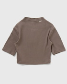 Reebok Short Sleeve Rib Tight Shirt Brown - Womens - Shortsleeves