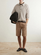Massimo Alba - Alaccia Straight-Leg Pleated Linen Shorts - Brown
