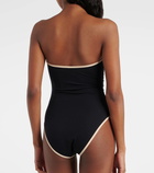 Toteme Strapless jersey swimsuit