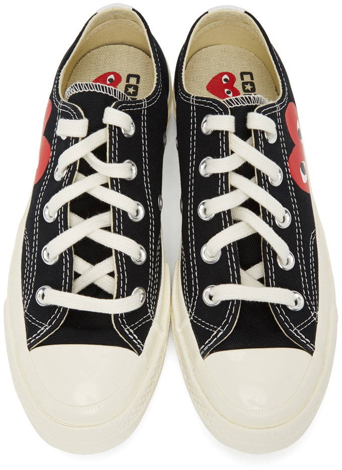 Comme des gar?ons play black converse edition half heart chuck 70 outlet sneakers