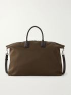 SAINT LAURENT - Bowling Leather-Trimmed Cotton-Canvas Weekend Bag