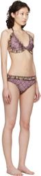 Anna Sui Purple Satin Bikini