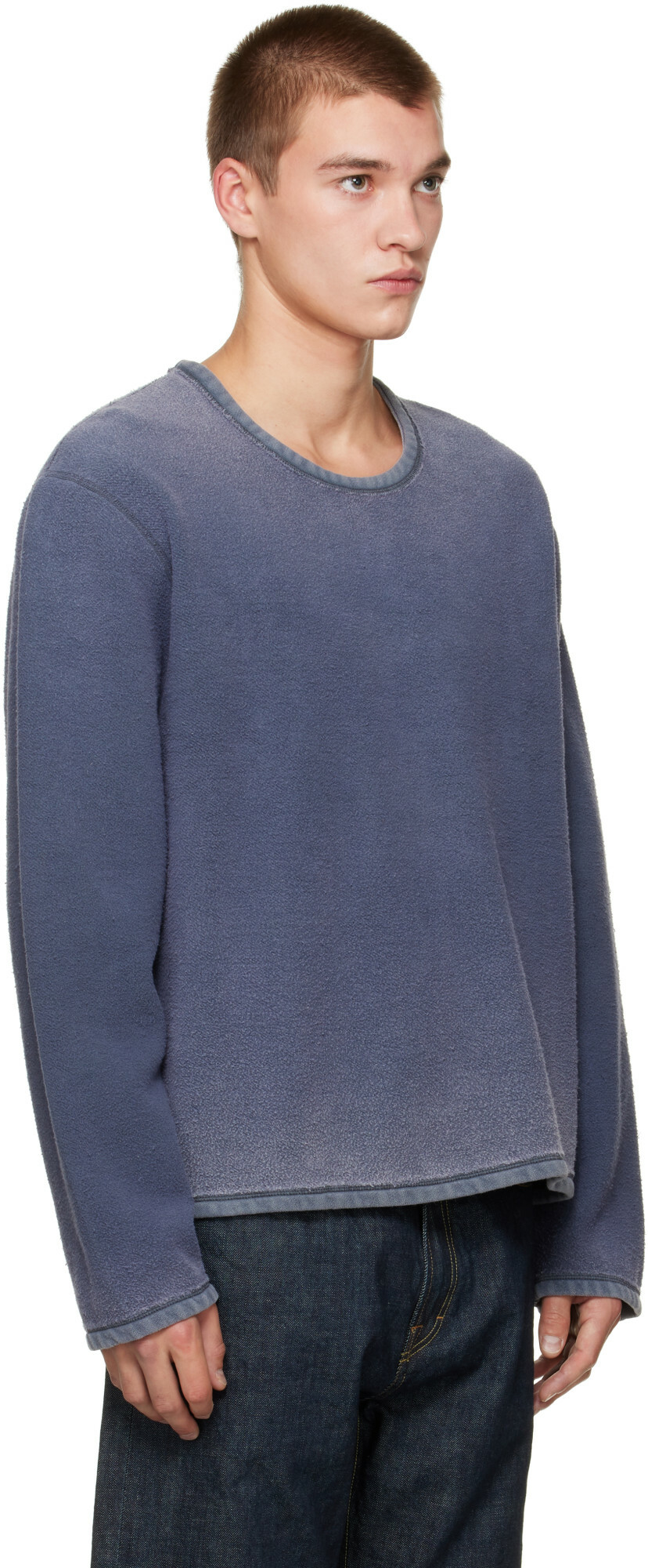 OUR LEGACY Blue Double Lock U Neck Sweatshirt