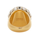 Versace Gold Crystal Medusa Ring