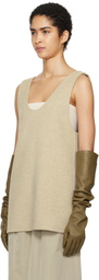 Carven Beige Vest Tank Top