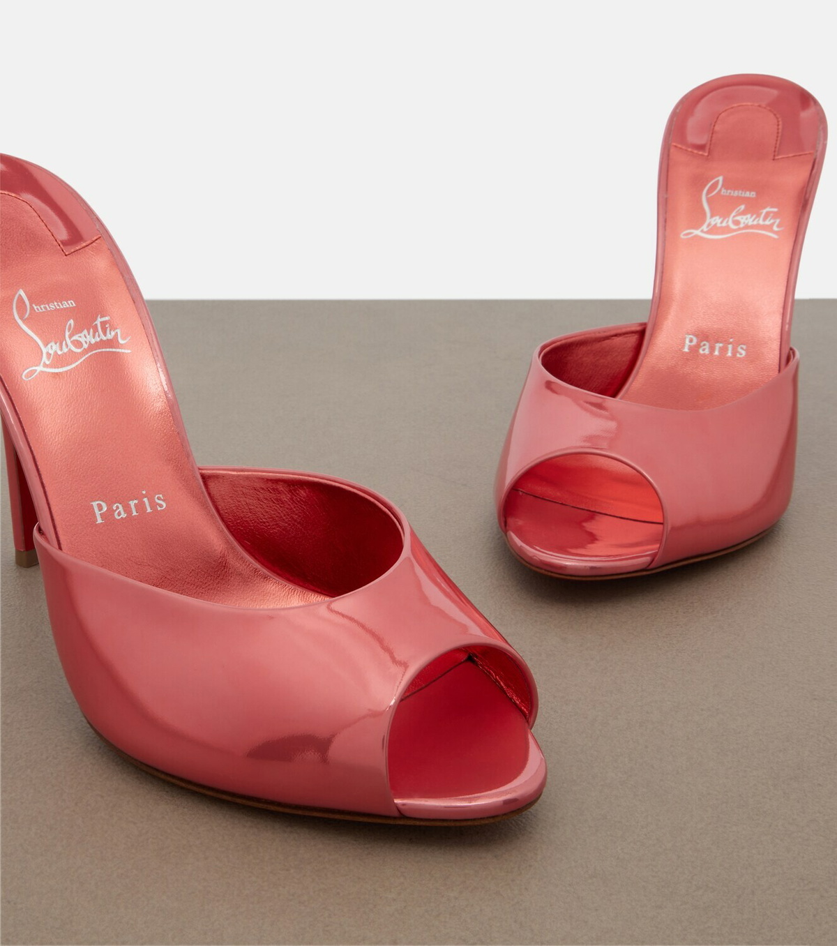 Christian Louboutin Me Dolly laminated leather mules