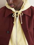 Auralee - Cotton-Blend Terry Zip-Up Hoodie - Yellow
