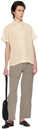 Bode Beige Semi-Sheer Shirt