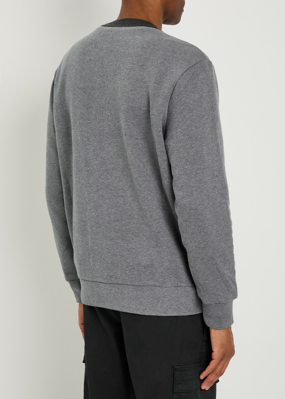 Moncler Logo Cotton Sweatshirt Grey