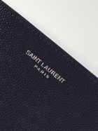 SAINT LAURENT - Logo-Print Pebble-Grain Leather Billfold Wallet