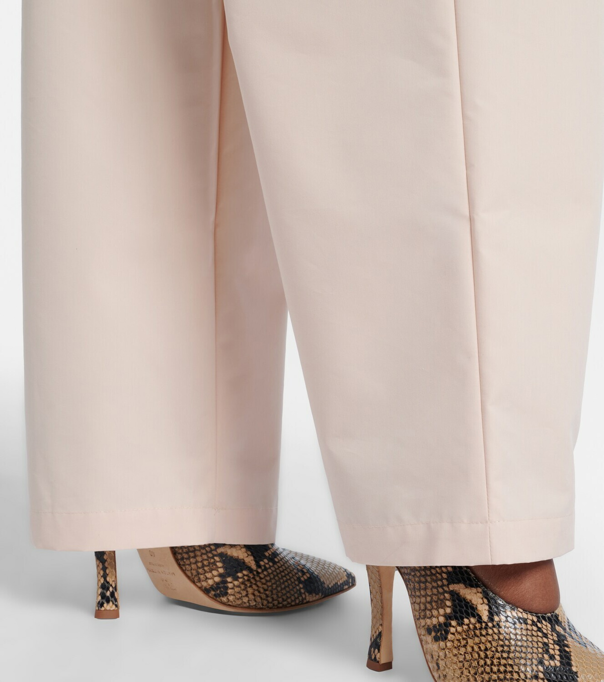 Wardrobe.NYC Pleated cotton-blend wide-leg pants