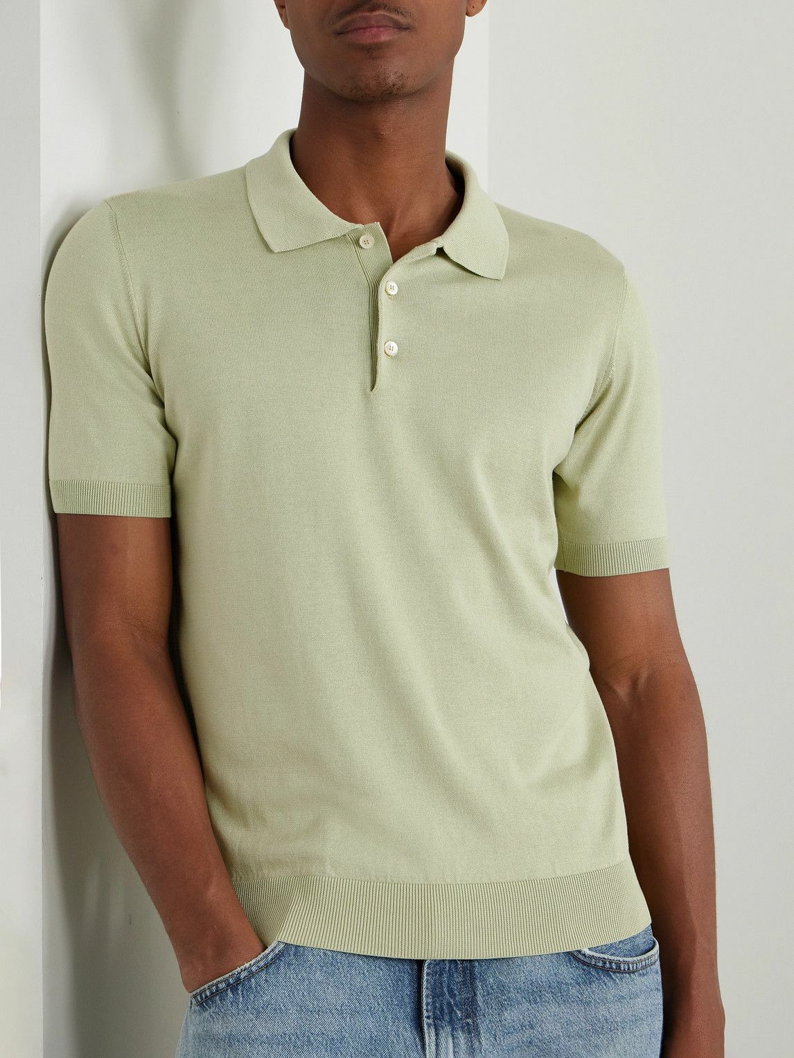 PIACENZA 1733 - Slim-Fit Silk and Cotton-Blend Polo Shirt - Green
