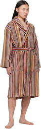 Paul Smith Multicolor 'Signature Stripe' Woven Cotton Bathrobe