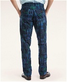 Brooks Brothers Men's Milano Slim-Fit Madras Chino Pants | Indigo