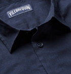 Vilebrequin - Logo-Embroidered Cotton-Voile Shirt - Blue