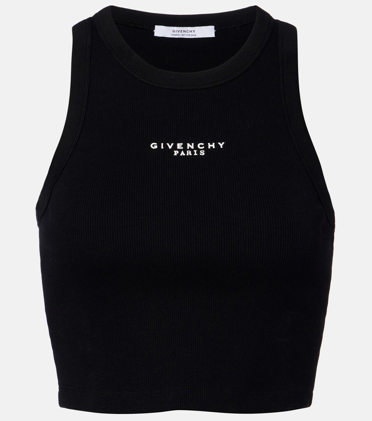Givenchy Cropped logo cotton tank top