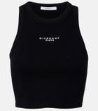 Givenchy Cropped logo cotton tank top