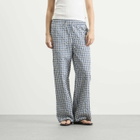 DUNST Women's Pyjama Slacks in Navy Check