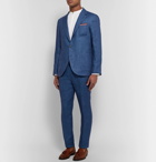 Brunello Cucinelli - Blue Linen Drawstring Suit Trousers - Blue
