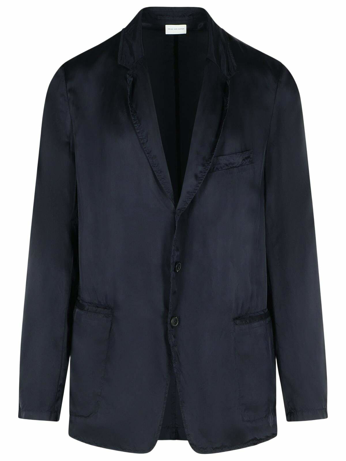 Dries Van Noten Men's Viller Double Weeve Jacket in Grey