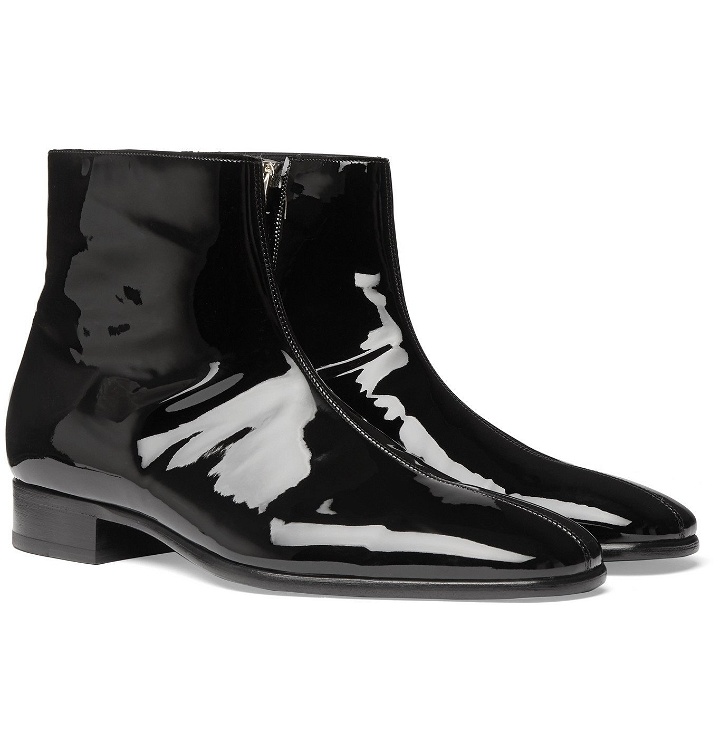 Photo: TOM FORD - Midland Patent-Leather Boots - Black